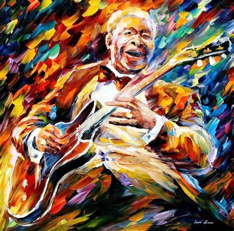 Bb King By Afremovart Music Painting Art Oil Painting On Canvas