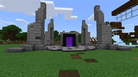Nether Portal Altar Built On Survival Ignore The Burnt House To The