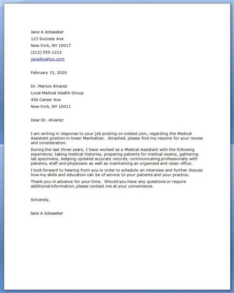 Cover letter for nursery assistant with no experience. Cover Letter Medical Assistant | Photography Cover Letter ...