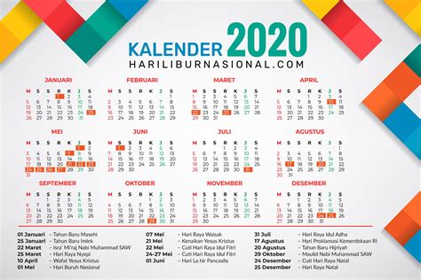 Kalender Jadwal Lengkap Libur Nasional Dan Cuti Bersama Terbaru My