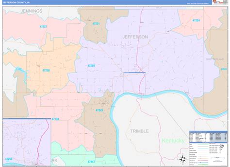 Jefferson County In Zip Code Maps Color Cast