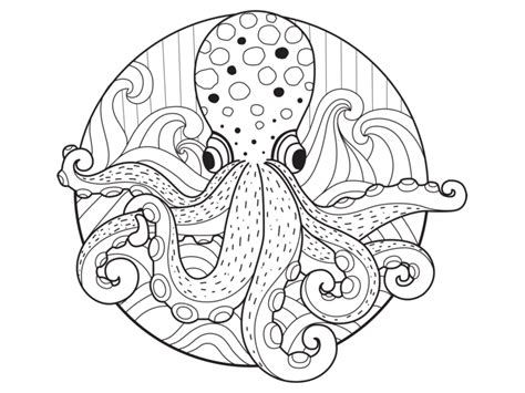 Giant Octupus In A Stormy Sea Free Hd Printable Activities Richwald Club