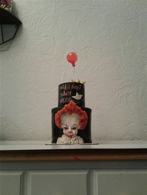 Pennywise Stephen King It Cake Movie Birthday Party Halloween Cakes 13th Birthday Parties