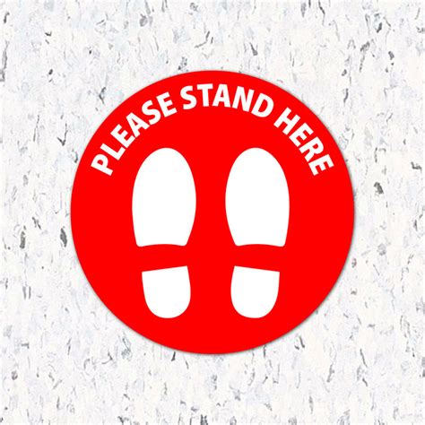Please Stand Here With Feet Floor Decal — Milweb1