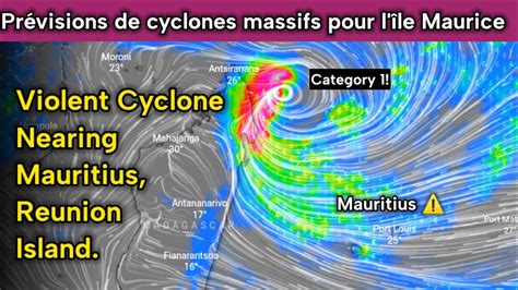 Prévisions de cyclones massifs pour l île Maurice Heavy rains
