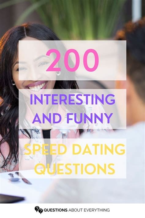 200 Interesting And Funny Speed Dating Questions To Ask Speed Dating