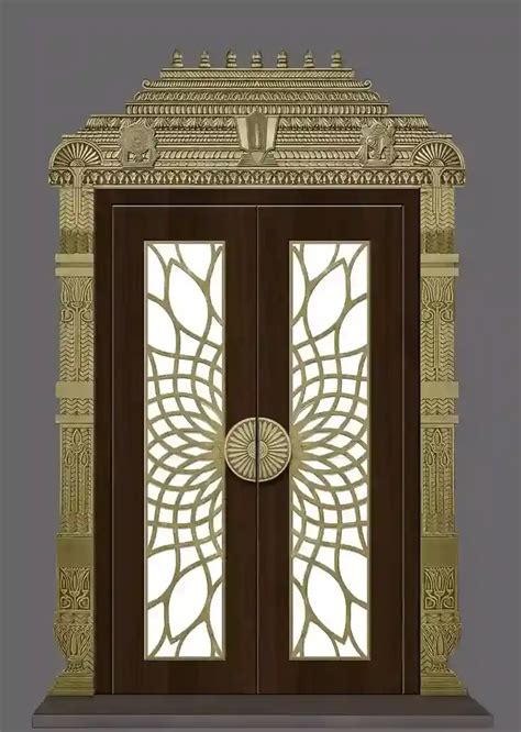 Pooja Doors Unique Brass Pooja Room Door Designs Door Texture Main