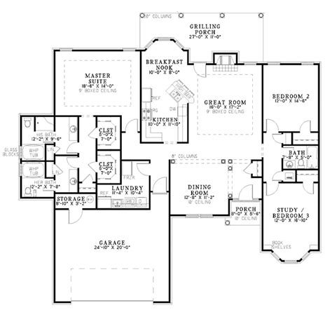 Ranch Style House Plan 3 Beds 2 Baths 2181 Sqft Plan 17 2850