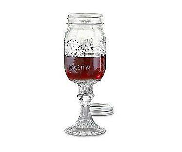 Mason Jar Wine Glass