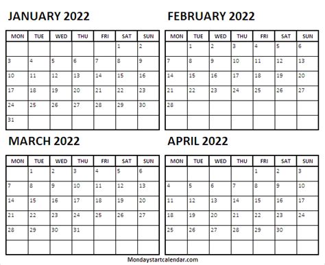 April 2022 Calendar With School Holidays Calendar Template 2022