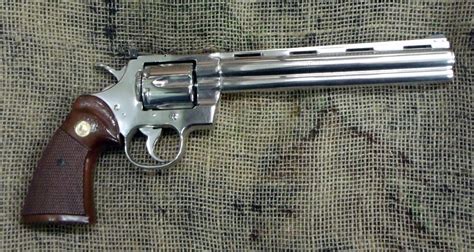 Colt Python 357 Mag 8 Inch Barrel Nickel For Sale