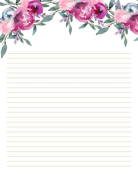 Pink Printable Writing Paper Set Jw Printable Notepad Pdf Etsy India