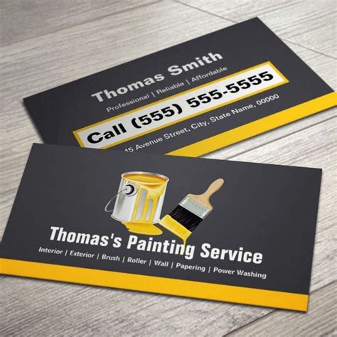50 Beautiful Painter Business Card Template Free In 2020 Painter