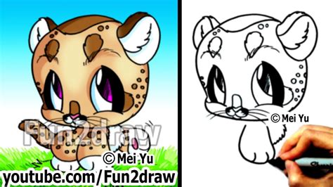 All the best cheetah drawing easy 34+ collected on this page. Cute Drawings - Baby Mountain Lion (Cougar) - Easy Drawing ...