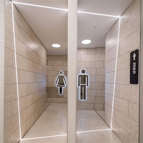Shopping Mall Bathroom Entry Lighting Design Restroom Design Public
