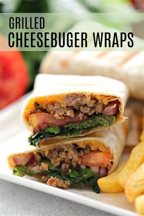 Cheeseburger Wraps Recipe Cheeseburger Wraps Wrap Recipes Food