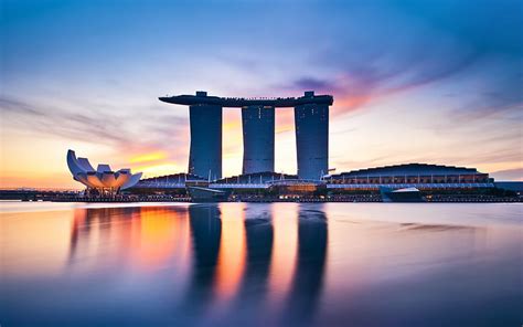 Hd Wallpaper Singapore Reflections At Keppel Bay Landscape