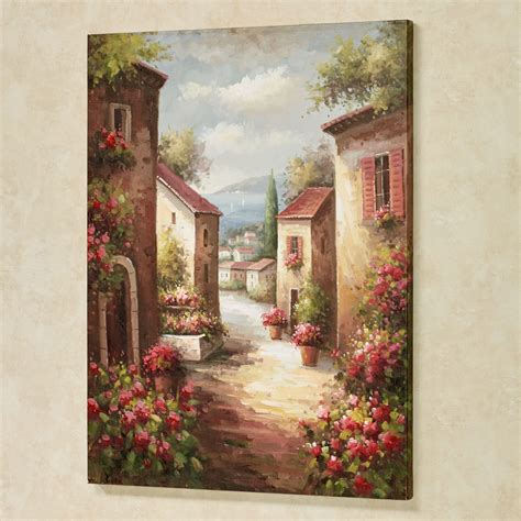 Tuscan Path Handpainted Canvas Wall Art Tuscan Decorating Tuscan Design Tuscan Style