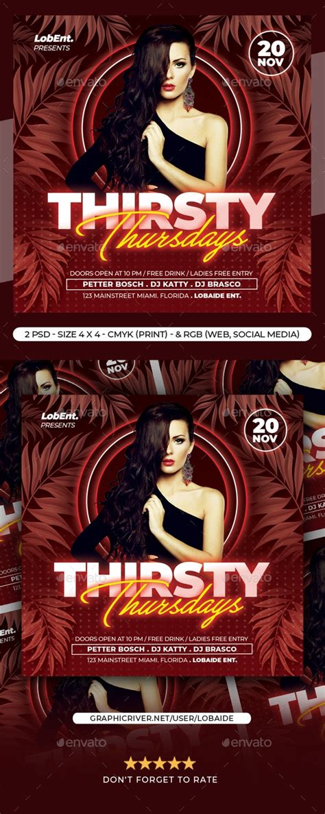 Thirsty Thursdays Flyer By Lobaide Graphicriver