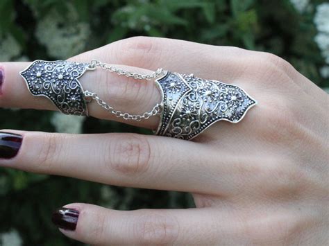 Mythical Armour Ring Full Finger Claw Ring Silver Ubicaciondepersonas