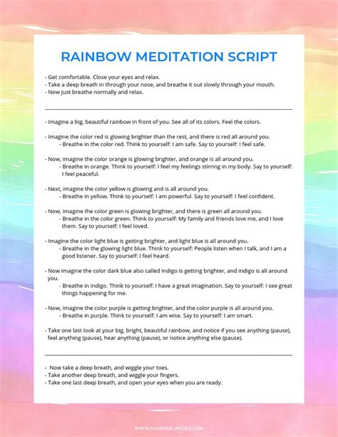 Rainbow Meditation For Kids Dawn Selander For Kids Guided