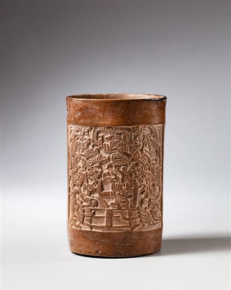 Vase Maya Mexique Classique Récent Ca 550 950 Ap J C Mayan