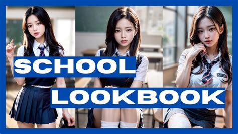 4K School Uniform 교복컨셉 세로 룩북 制服コンセプトルックブック AI LOOKBOOK YouTube