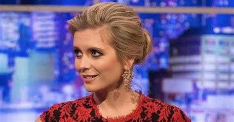 Rachel Riley Flashes Assets In Pulse Racing Frontless Dress So Sexy