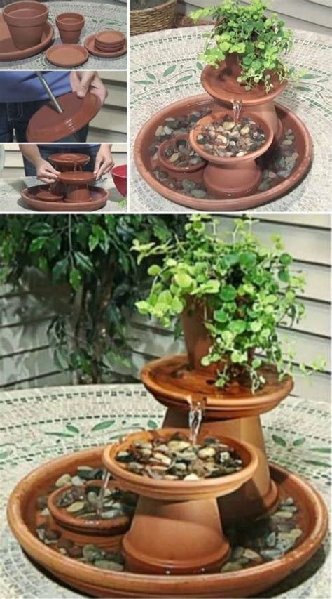 Diy Clay Pot Water Feature Is An Easy Project Gardenart Diy Garden