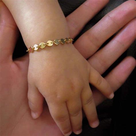 Gold Infant Bracelet Gold Baby Bracelet Child Bracelet Gold Bracelet