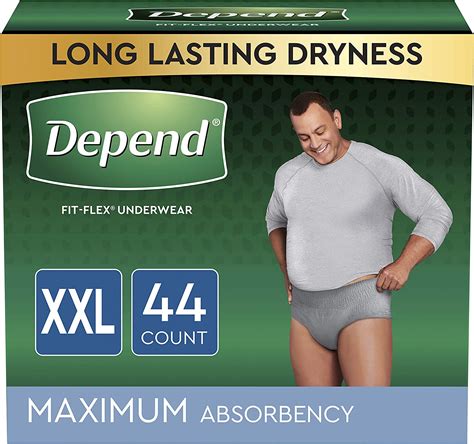 Depend Fit Flex Adult Incontinence Underwear For Men Disposable Maximum Absorbency