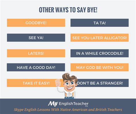 English Is Funtastic Other Ways To Say Bye Other Ways To Say