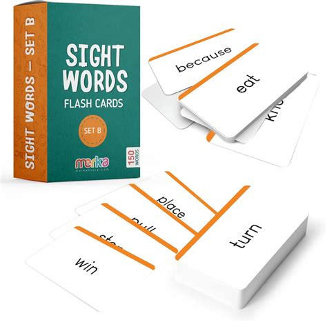Buy Merka Sight Words Flashcards Self Paced Vocabulary Tool For Pre K