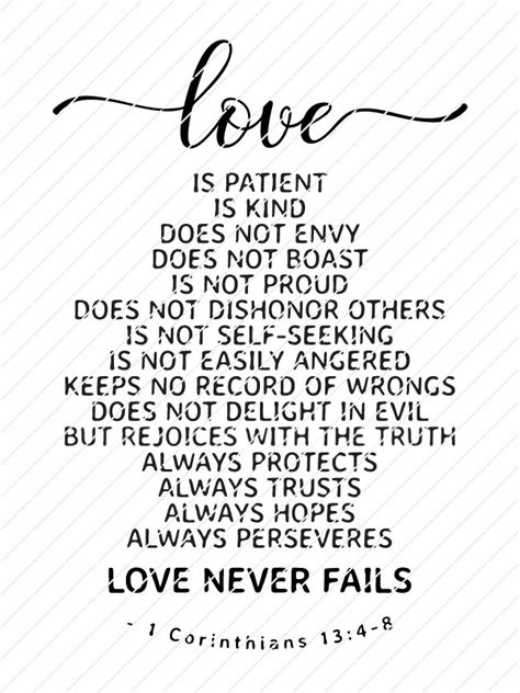 Love Is Patient Love Never Fails 1 Corinthians 134 8 Svg Origin