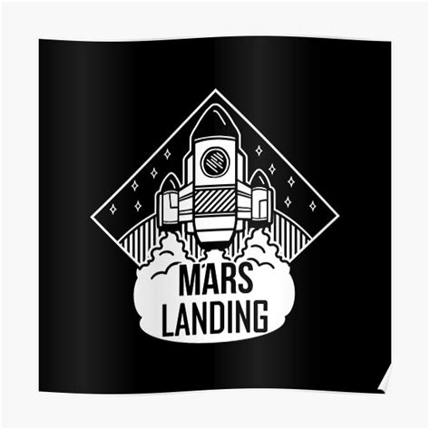 Mars Perseverance Mission Rocket Landing Poster For Sale By