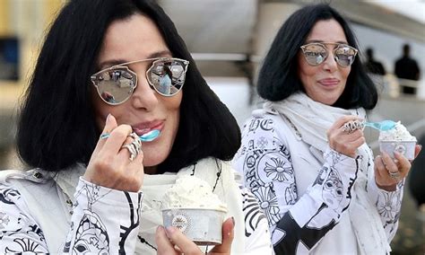 Cher Cuts A Laid Back Figure As She Eats Ice Cream In Saint Tropez Daily Mail Online