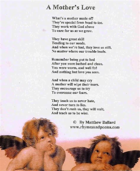 A Mothers Love Rhymes And Poems