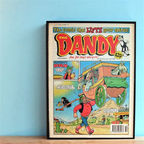 Comic Book Art Beano Or Dandy Front Cover In Eco Friendly Frame On Luulla