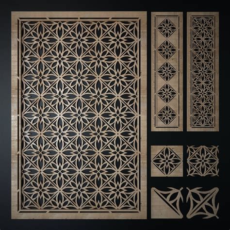 3d Model Decorative Laser Cutting Pattern