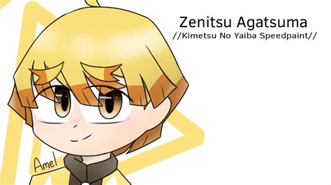 Zenitsu Agatsuma Kimetsu No Yaiba Speedpaint Youtube