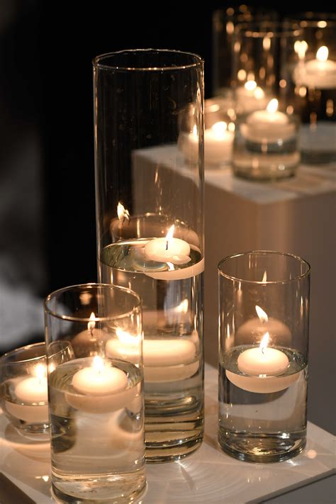Simple Wedding Ceremony Decor Floating Candles Wedding Candle Lit