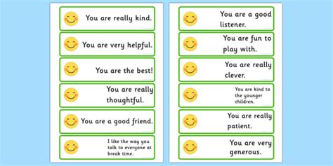 Giving Compliments Prompt Cards