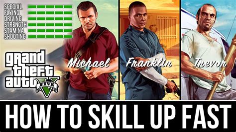 How To Level Up All Skills Fast In Gta V Grand Theft Auto 5 Tutorial