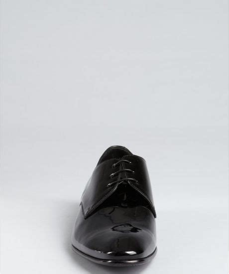 Hugo Boss Black Patent Leather Oxfords In Black For Men Lyst