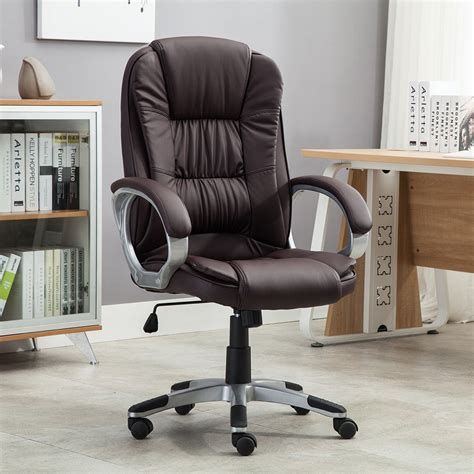 Buy Belleze High Back Office Task Chair With Arms Faux Leather