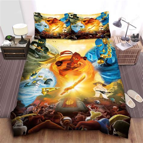 Ninjago Elemental Masters And The Sword Of Fire Bed Sheets Duvet Cover