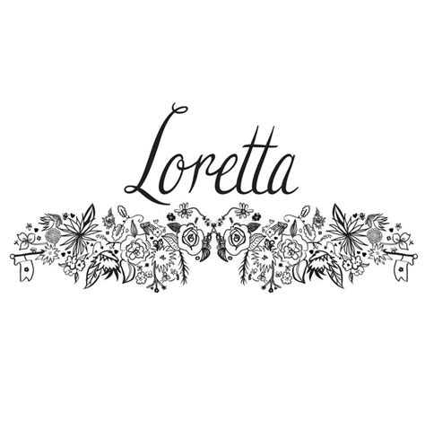 loretta flower mark loretta name design flower art