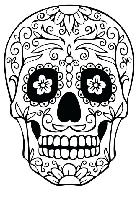 View and print full size. Day Of The Dead Skull Drawings at PaintingValley.com ...