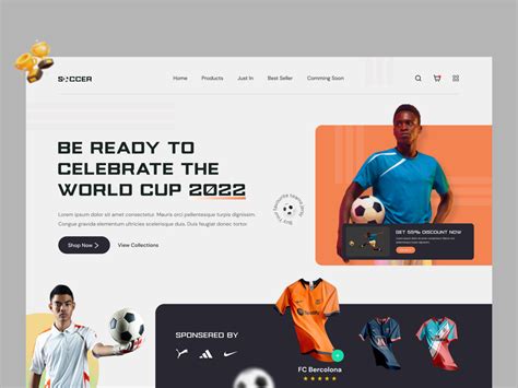 soccer landing page by nehal hamim on dribbble