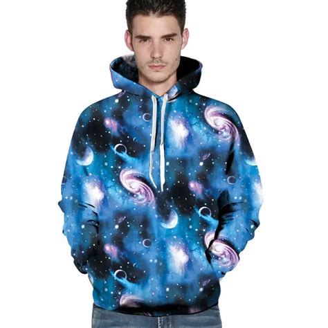 2018 New Space Galaxy Hoodies Men Women Sweatshirt Print Stars Planets